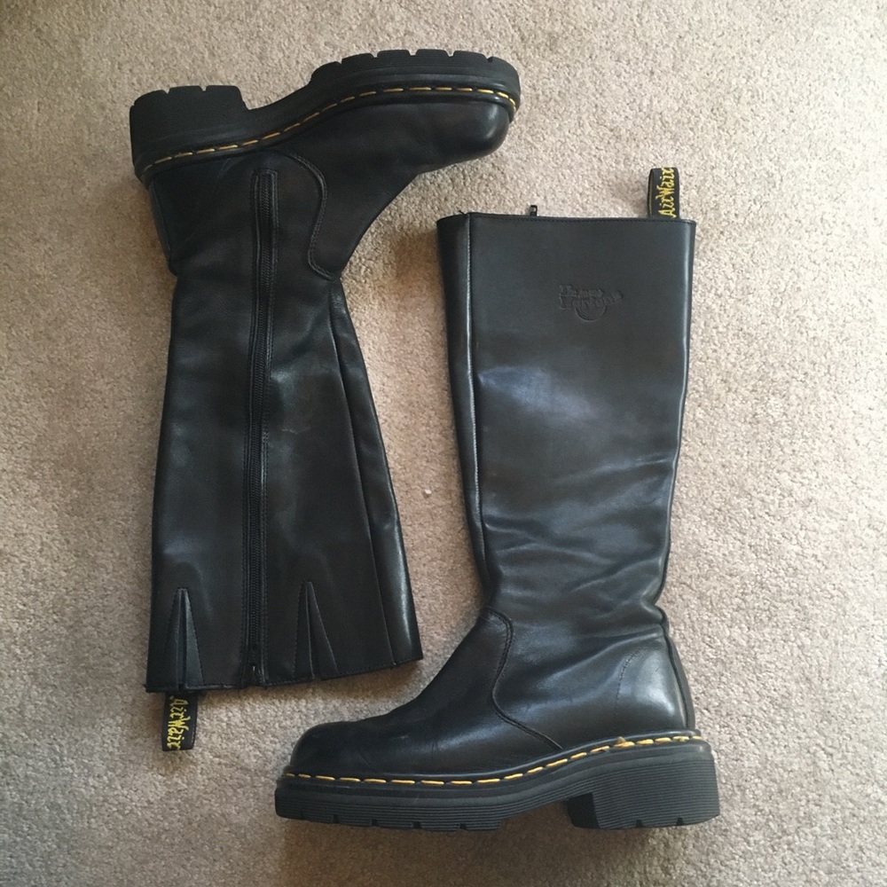 Doc Martens knee high black boots